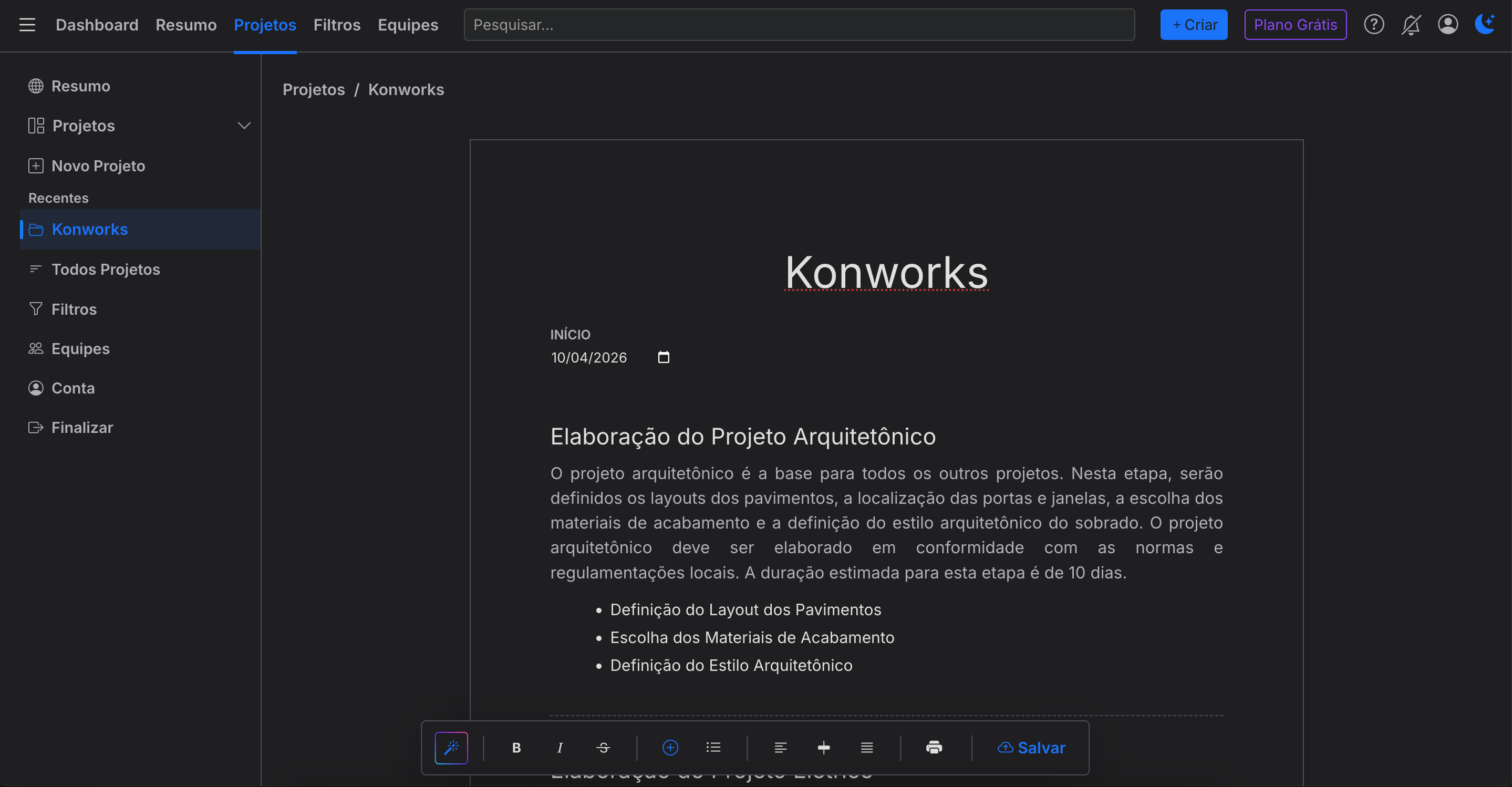 Interface do Editor Profissional Konworks
